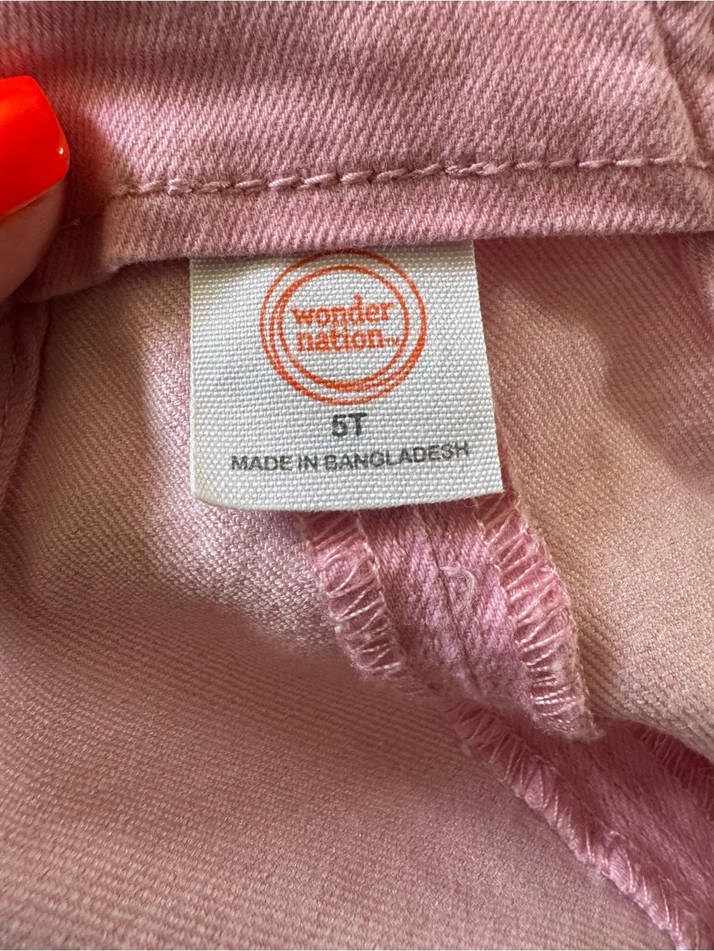 Wonder Nation Pink Button Front Jumper Dress Girls 5T - Picture 3 of 4